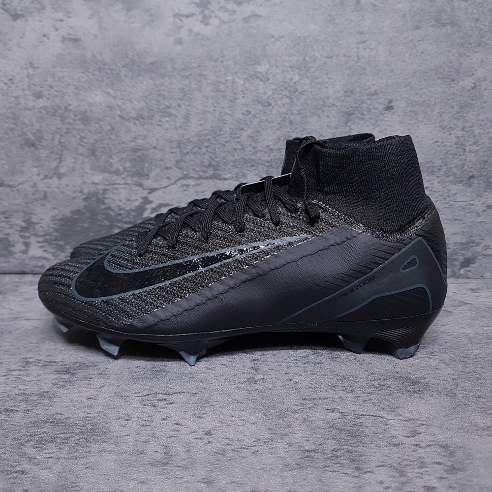 NIKE Zoom Superfly 10 Elite FG Soccer Cleats Mens‎ 6 Womens 7.5 Triple Black Nby